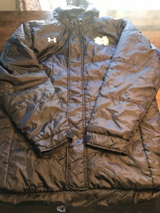 Notre Dame Football Team Issued Full Zip Jacket Sz Large
