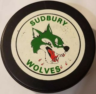 Sudbury Wolves Vintage Viceroy Ohl Official Game Puck Canada Slug
