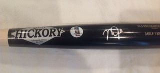 MIKE TROUT AUTOGRAPHED OLD HICKORY GAME MODEL BAT MLB AUTHENTICATION ANGELS MVP 2