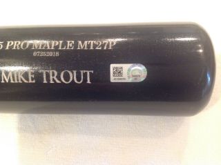 MIKE TROUT AUTOGRAPHED OLD HICKORY GAME MODEL BAT MLB AUTHENTICATION ANGELS MVP 3