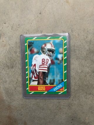 1986 Topps Football Jerry Rice Rookie Rc 161