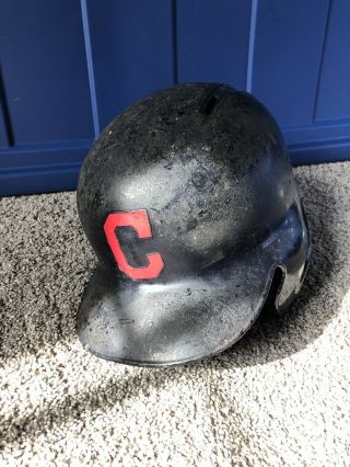 Mike Napoli Game Batting Helmet,  WS Game 7,  MLB Auth,  Cleveland Indians 2
