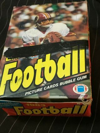 1983 Topps Football Wax Box With 36 Packs