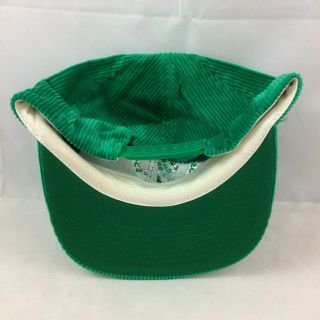 Vintage Boston Celtics Green Corduroy Hat Cap Snapback Adjustable Logo 4