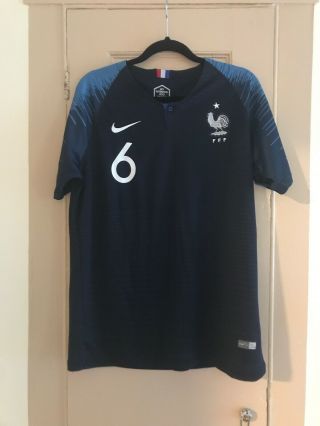 Nike 2 Star France World Cup Paul Pogba 6 Home Soccer Jersey Men’s Xl Dry Fit