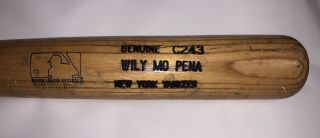 Rare 1999 Wily Mo Pena York Yankees Lvs Game Bat