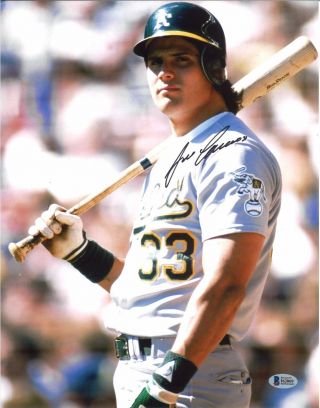 Jose Canseco Oakland Athletics As Signed 11x14 Photo Beckett Bas Itp Autographed