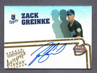 2005 Topps Pack Wars Autograph Zg Zack Greinke Kansas City Royals B95 248