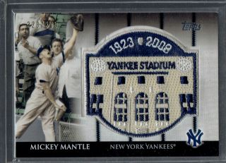 2008 Topps All Star Game Exclusive Mickey Mantle Yankee Stadium Patch /375