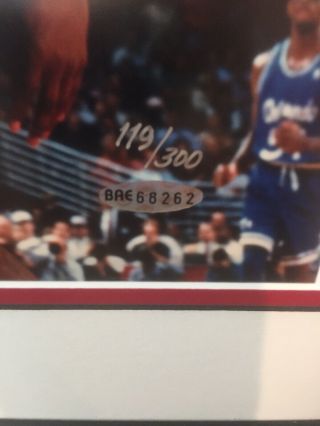 Michael Jordan Signed Framed 16x20 Jumpman Photo L.  E.  /300 UDA Certified 5