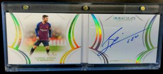 2/10 Lionel Messi 2018 - 19 Immaculate Soccer Autograph Auto Book Fc Barcelona