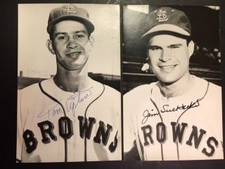 Tom Upton St Louis Browns Signed Vintage Postcard 1940s Jsa Pre - Certified