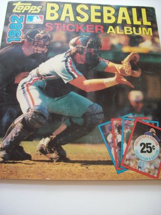 Vintage Topps Baseball Sticker Album,  Collectors Edition,  Complete 260,  1982