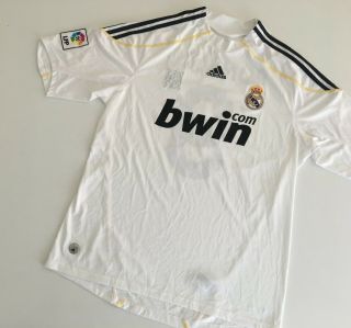 Cristiano Ronaldo Real Madrid 2009/10 Home Football Shirt L Soccer Jersey Adidas