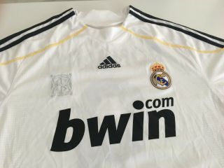 CRISTIANO RONALDO Real Madrid 2009/10 Home Football Shirt L Soccer Jersey ADIDAS 5