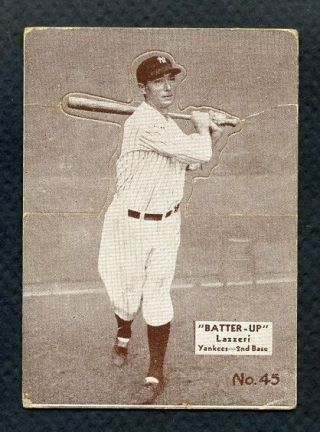 1934 - 36 Batter Up 45 Tony Lazzeri Yankees Vg 353208 (kycards)