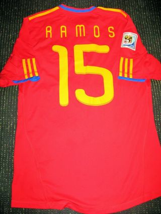 Ramos Spain 2010 Wc Semi Final Jersey Real Madrid Espana Camiseta Shirt Trikot M