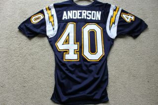 Gary Anderson 1987 San Diego Chargers Game Jersey,  Mears Loa