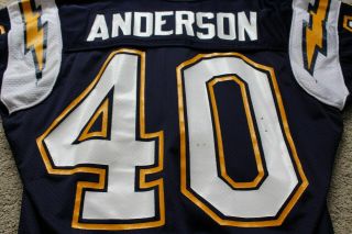 Gary Anderson 1987 San Diego Chargers Game Jersey,  MEARS LOA 5
