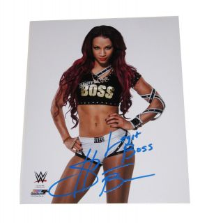 WWE SASHA BANKS HAND SIGNED AUTOGRAPHED 8X10 PHOTO WITH PHOTO PROOF AND 56 3