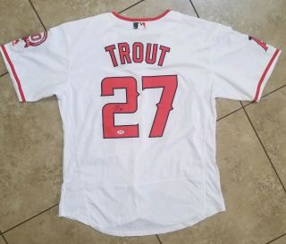 Angels Mike Trout Signed White 2012 Rookie Baseball Jersey Psa