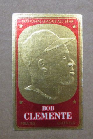Vintage 1965 Topps Gold Embossed Roberto Clemente Card 19 Pittsburgh Pirates
