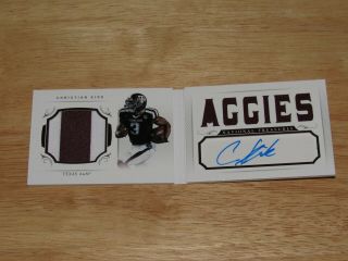 Christian Kirk 2018 National Treasures Collegiate Booklet Rc Auto/jersey 13/47