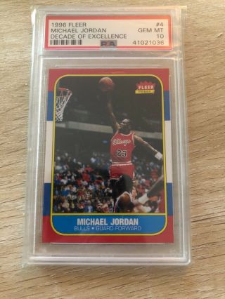 Micheal Jordan Rookie Decade Of Excellence Psa 10