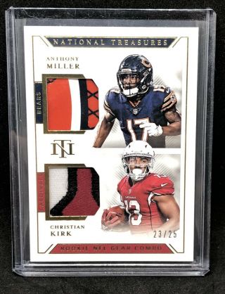 Anthony Miller Christian Kirk 2018 National Treasures Rookie Dual Jersey /25