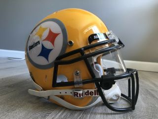 Pittsburgh Steelers Game Used/worn/issued 75th Anniv Yellow Throwback Helmet