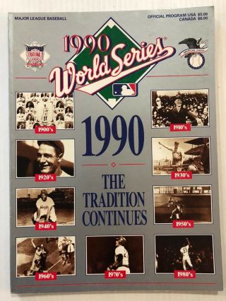 1990 World Series Program - Reds & A 