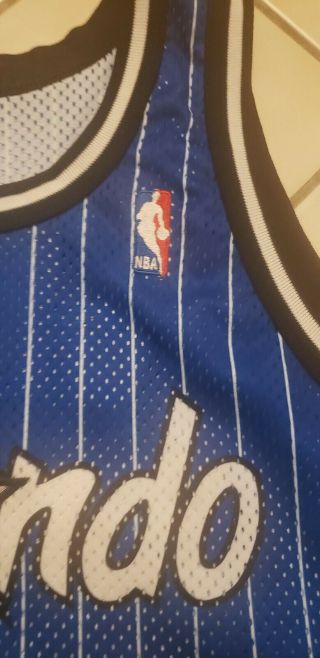 Authentic Champion Shaquille O ' neal Orlando Magic Jersey Blue Shaq Jersey Size L 4