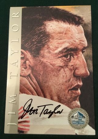 1998 Platinum Hof Signature Series Jim Taylor Packers Autograph /2500
