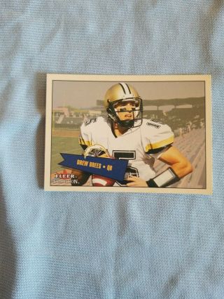 2001 Fleer Tradition Drew Brees (chargers / Saints) Rookie Card Rc /699