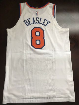 Michael Beasley 2017 - 18 York Knicks Game Worn Jersey w/ Steiner Sports 7