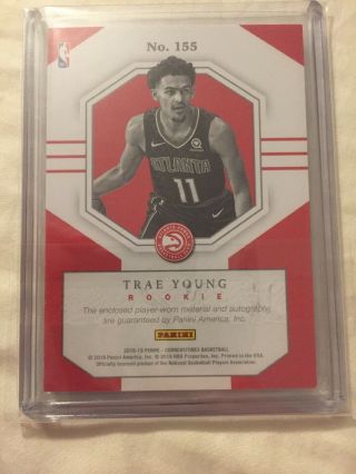Trae Young Quad Jersey Auto Card Numbered /199 Panini Cornerstones 2