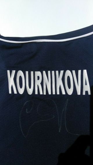 Anna Kournikova signed autographed match Tennis Racquet & Jersey 4
