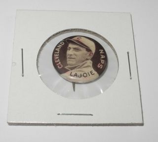 1910 - 12 Sweet Caporal Baseball Pin Coin Button Nap Lajoie Cleveland Naps