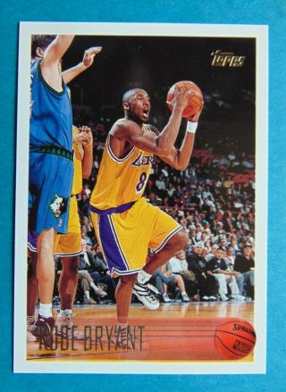 1996 - 97 Kobe Bryant Topps Basketball Rookie Card Rc 138 Los Angeles Lakers