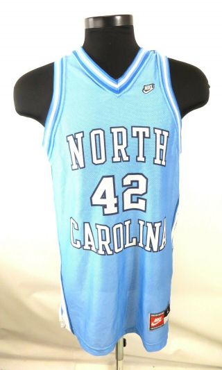 Nike Light Blue / White North Carolina 42 Unc Basketball Jersey Sz L