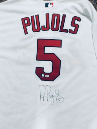 St.  Louis Cardinals Albert Pujols Auto’d Signed 2006 World Series Jersey MLB 2