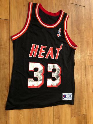 Vintage Alonzo Mourning 33 Miami Heat Champion Jersey Size 40