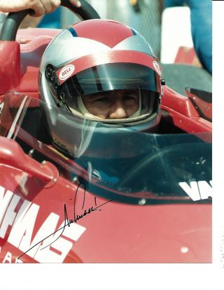 Autographed Mario Andretti Usac Indy Car Racing Indy 500 Photograph