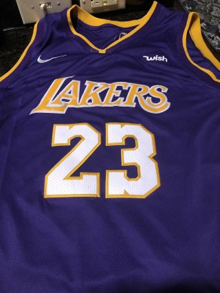 Lebron James Signed Autographed Purple Lakers Swingman Jersey W/