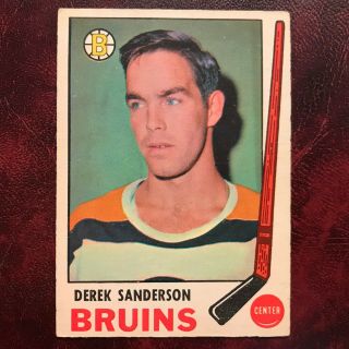 1969 - 70 O - Pee - Chee Opc Set Derek Sanderson 201 Boston Bruins - Ex
