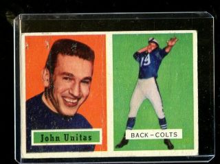 1957 Topps Johnny Unitas Rookie 138 Colts Pr - Fr