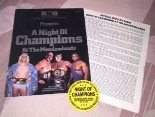Nwa,  Wrestling Program,  Night Of Champions,  1984,  Jersey,  Flair,  Road Warriors,  Awa