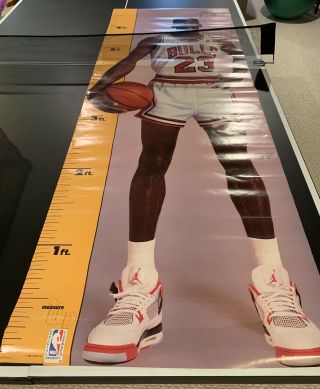 Michael Jordan 1987 Measure Up Large Life Size Poster 72 " X29 " Nos
