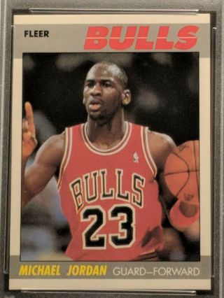 1987 Fleer Basketball Michael Jordan 59 PSA 10 GEM 23 in Serial Number 3