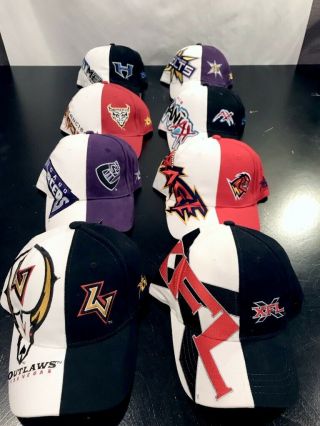 Rare Xfl Set Of 8 Drew Pearson Collectible Hats